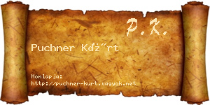 Puchner Kürt névjegykártya